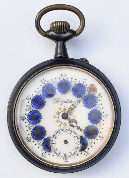 Montre de gousset, Chronographe, Chronomètre, régulateur, mouvement à coq.. Lip, Hebdomas 