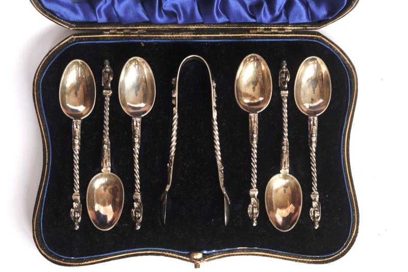 Coffret de cuillères à café/thé en argent