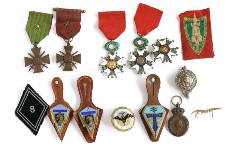 Lot de médailles d'un soldat. Militaria