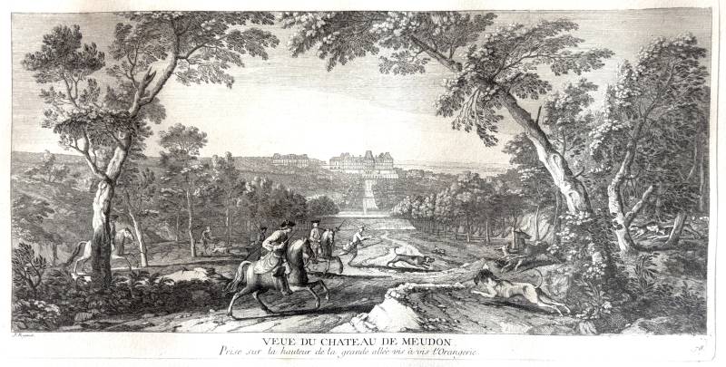 Gravure ancienne du Château de Meudon – Estampe historique