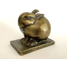 Lapin en bronze par  Eoudard-Marcel Sandoz
