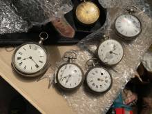 Lot de montres anciennes à gousset, mouvement à coq