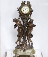 Pendule Art Nouveau à décor d'anges.